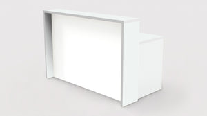 RECEPTION DESK WITH PRIVACY SCREEN 64"