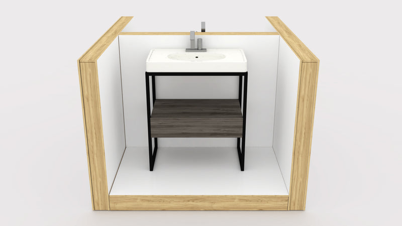 Low H-walls can be used to keep items like toilets organized and off the floor. Great for side-by-side comparisons of different items at different price points. 