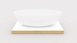 This base is made specifically for displaying tubs in a way that saves space and makes it simple to switch out models.